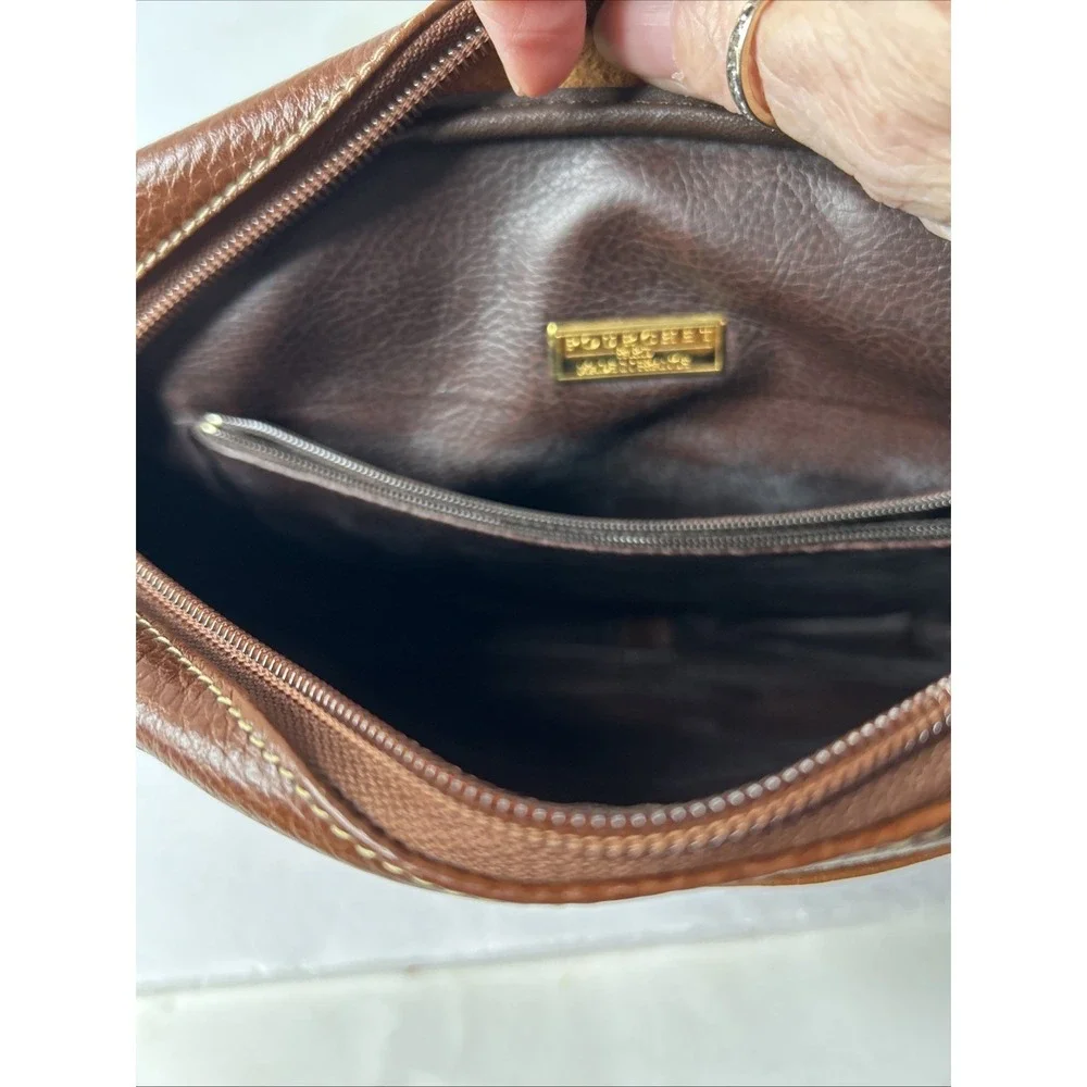Pourchet Vintage Paris Purse‎ Crossbody Leather Saddle Bag Purse